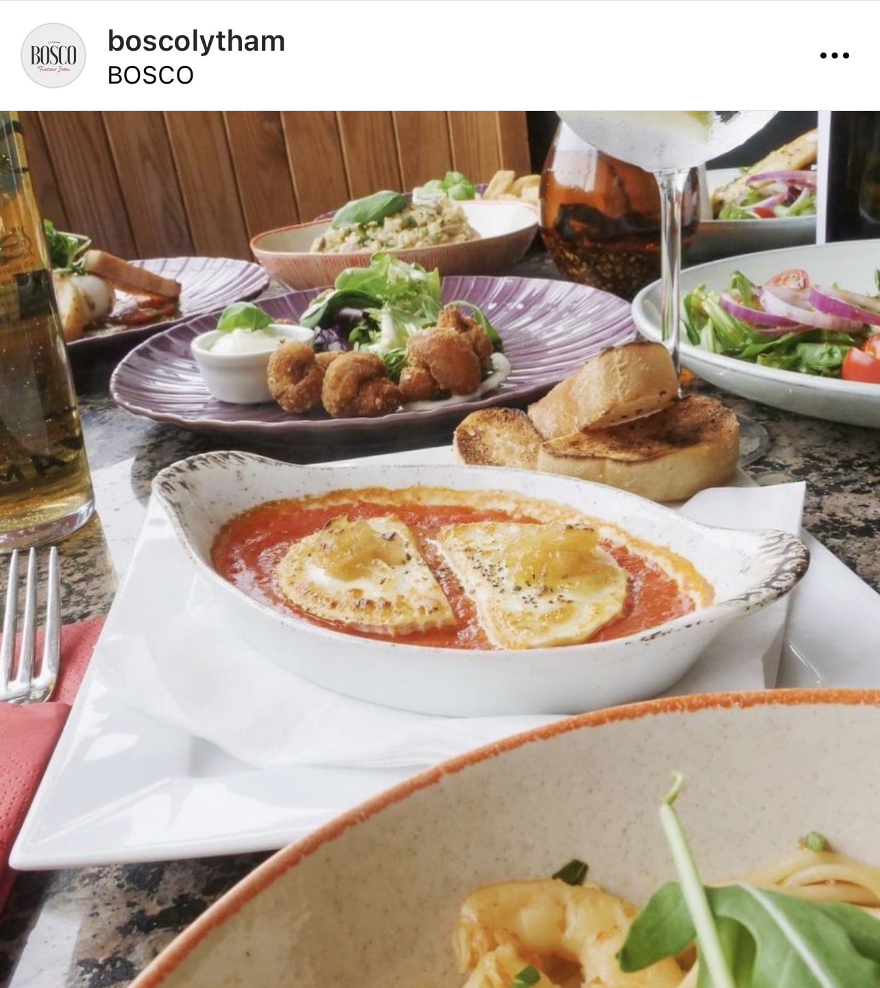 Bosco Restaurant.  Traditional Italian food, Lytham