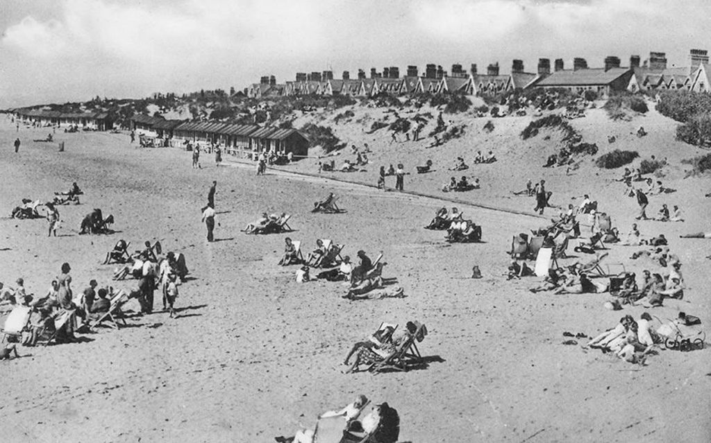 Historic view of St Annes Beach Huts