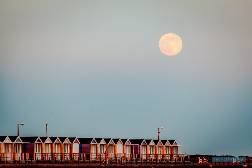 St ANnes Beach Huts in winter