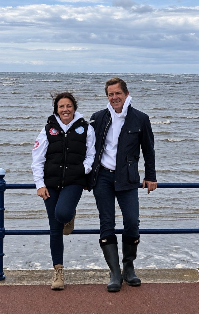 Stuart and Zoe together on the St Annes seafront.