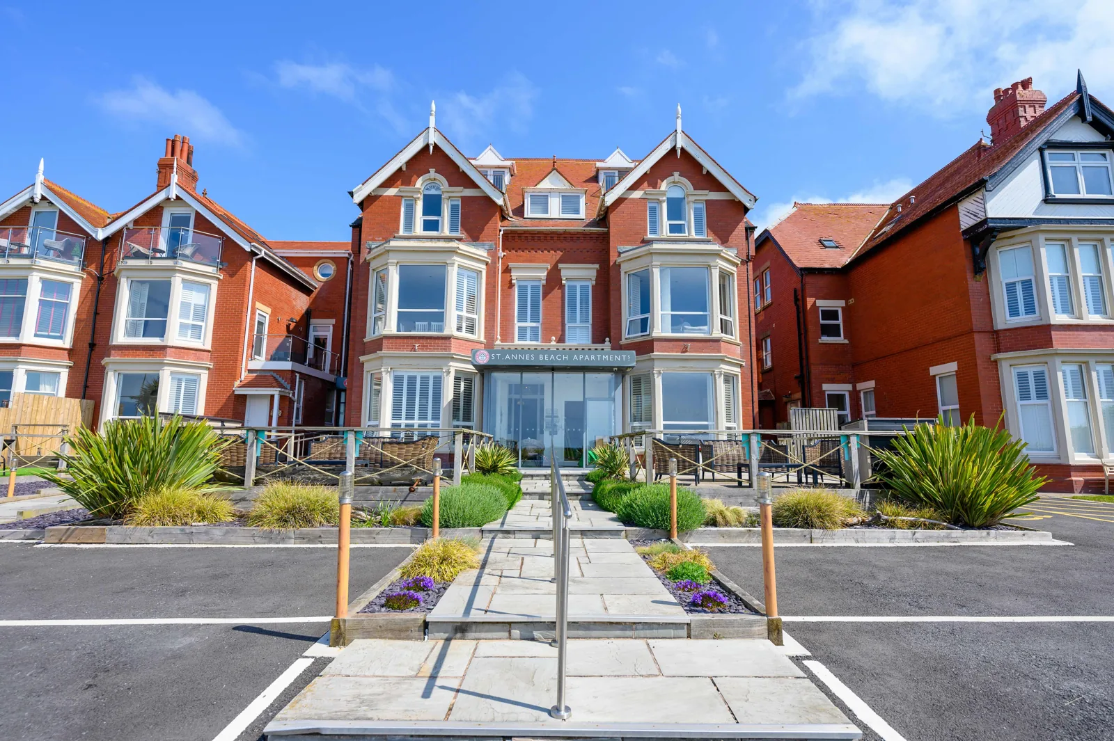 St Annes Beach Apartments viewed from the seafront