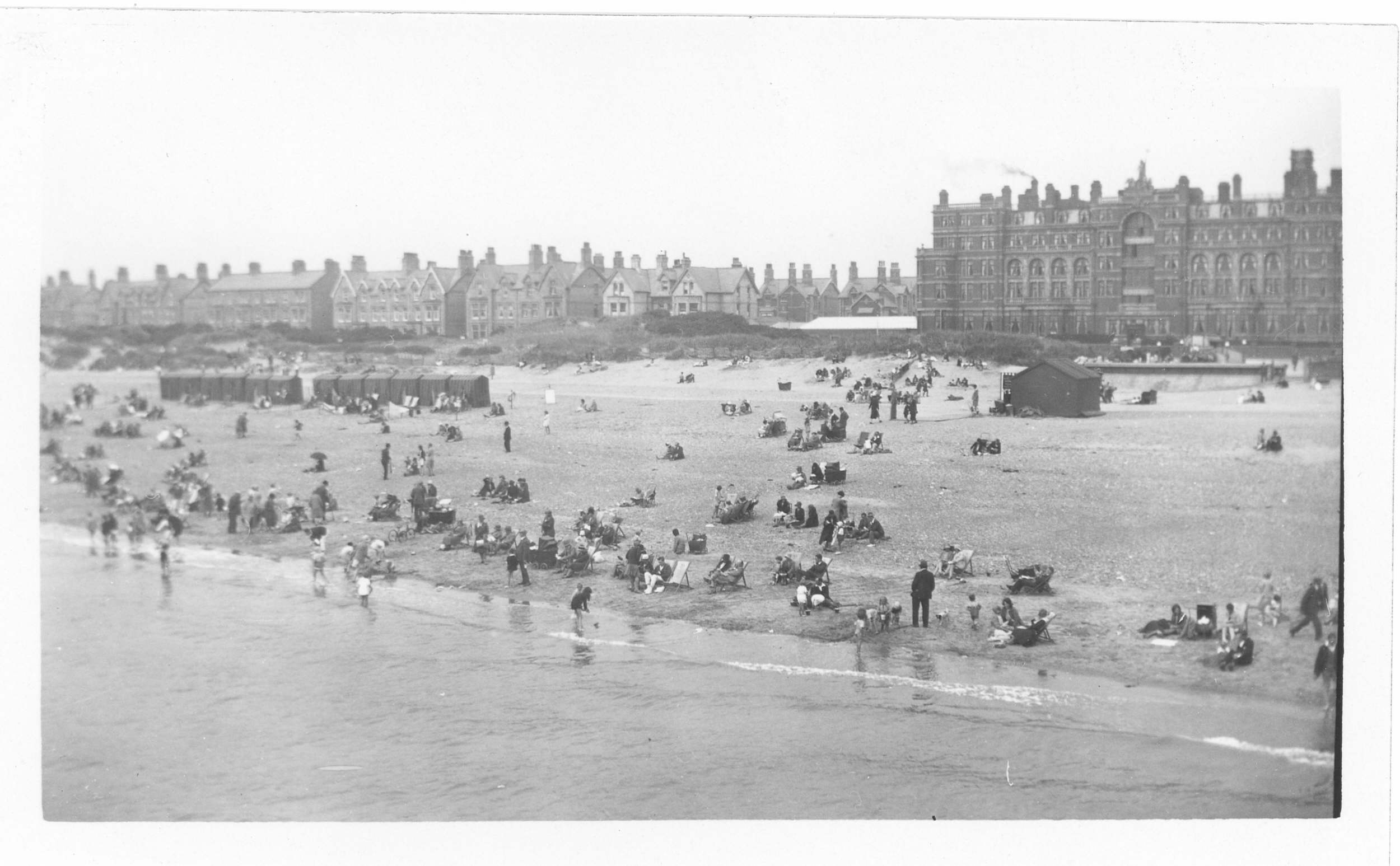 A panoramic historic view of St Annes beach